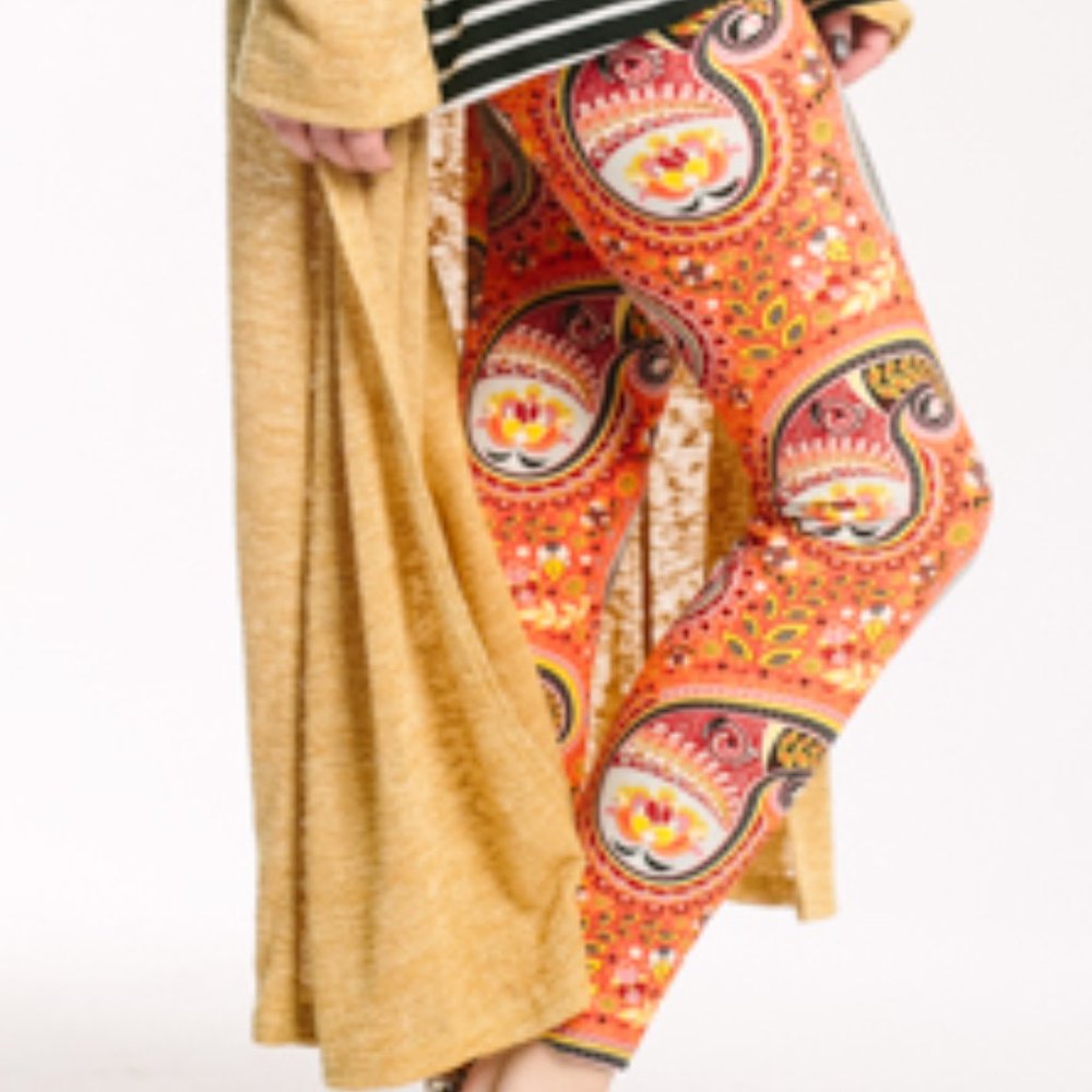 Agnes & Dora Leggings Size L Baby Suede Tandoori Trennils NWT